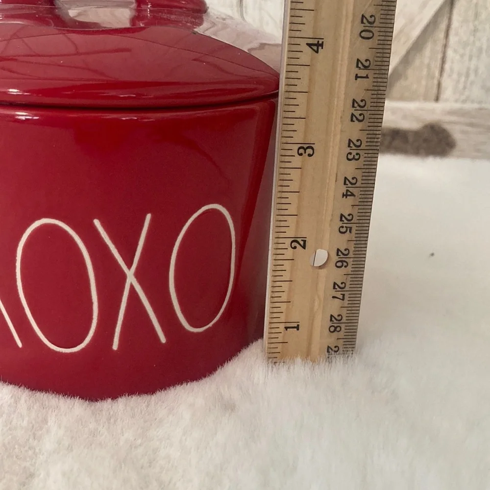Rae Dunn Xoxo Mini Red Ceramic Casserole Dish with Lid